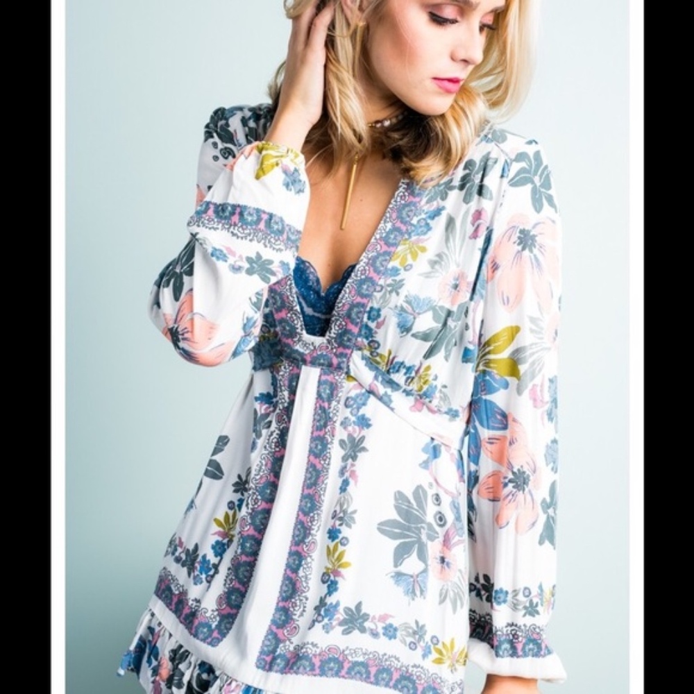 Free People Floral Tunic